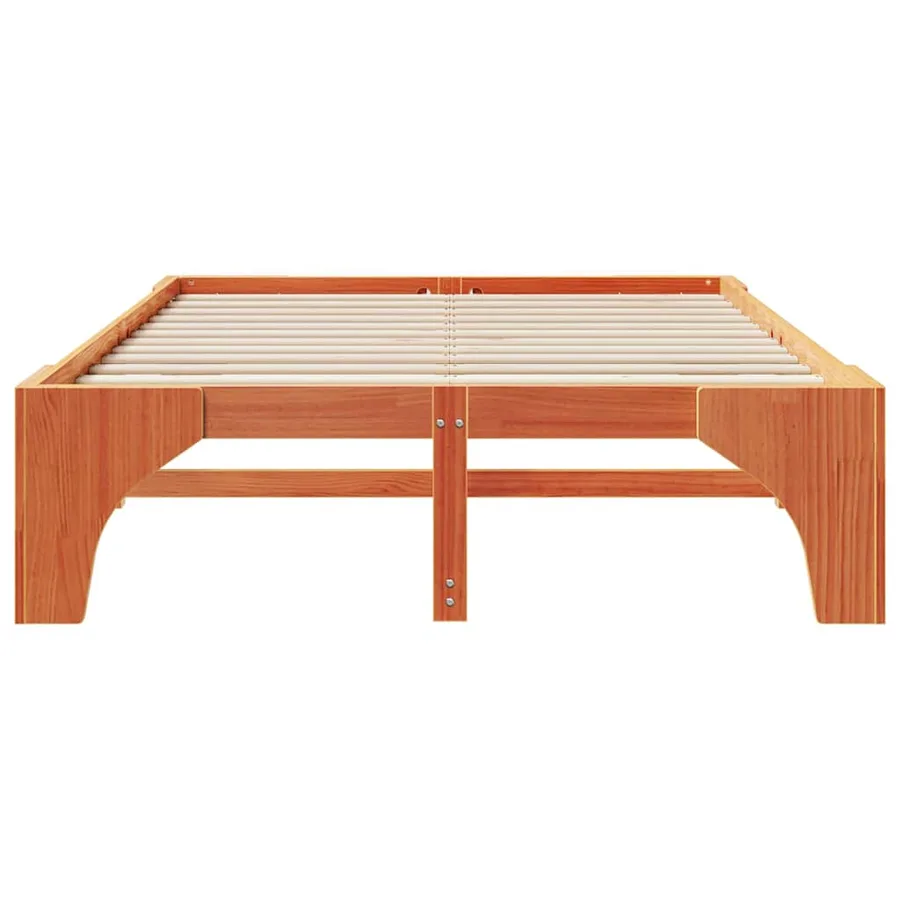 Cadre de lit Marron 150 x 200 cm Pin massif - 5