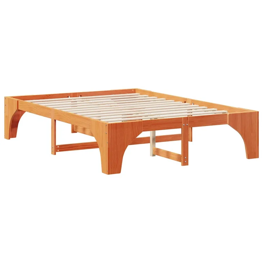 Cadre de lit Marron 150 x 200 cm Pin massif - 7