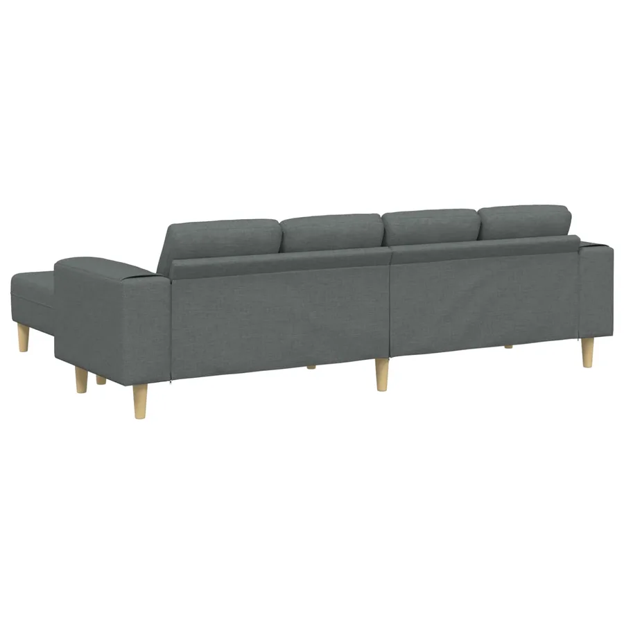 Canapé de salon 3 pcs Gris foncé Polyester - 7