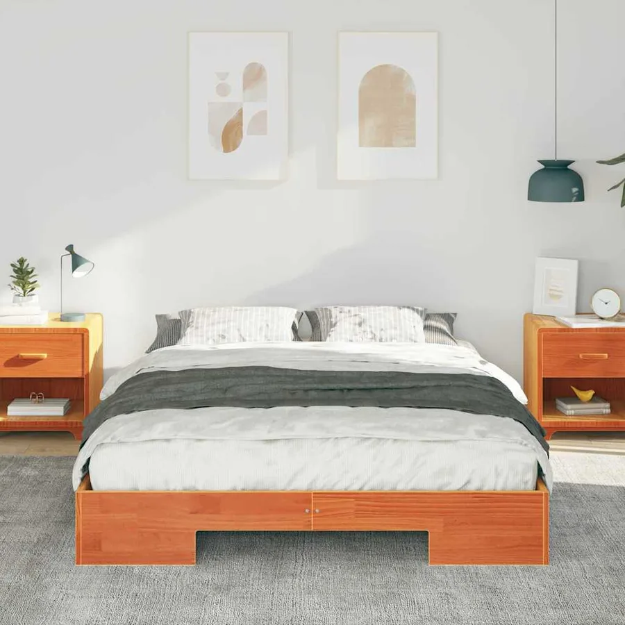 Cadre de lit Marron 150 x 200 cm - 3