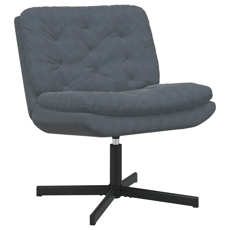 Fauteuil relaxant pivotant Gris foncé 63 x 75 x 76 cm Velours