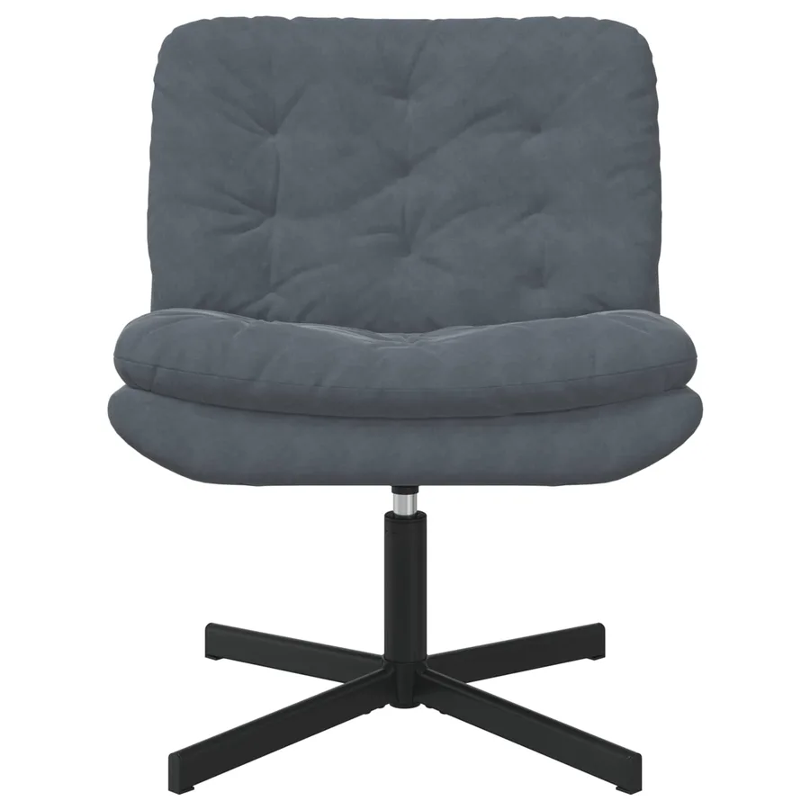 Fauteuil relaxant pivotant Gris foncé 63 x 75 x 76 cm Velours - 2