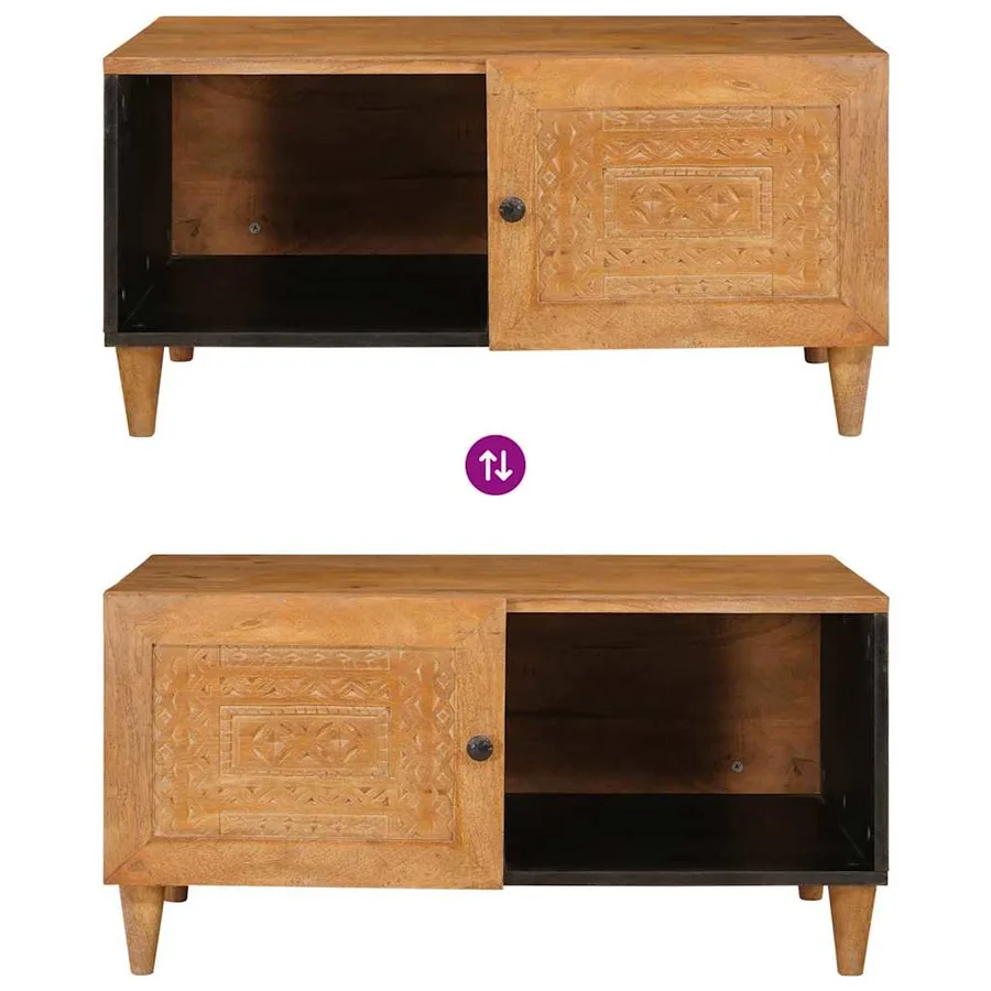 Table basse Marron Clair 100 x 54 x 40 cm Bois d'ingénierie - 10