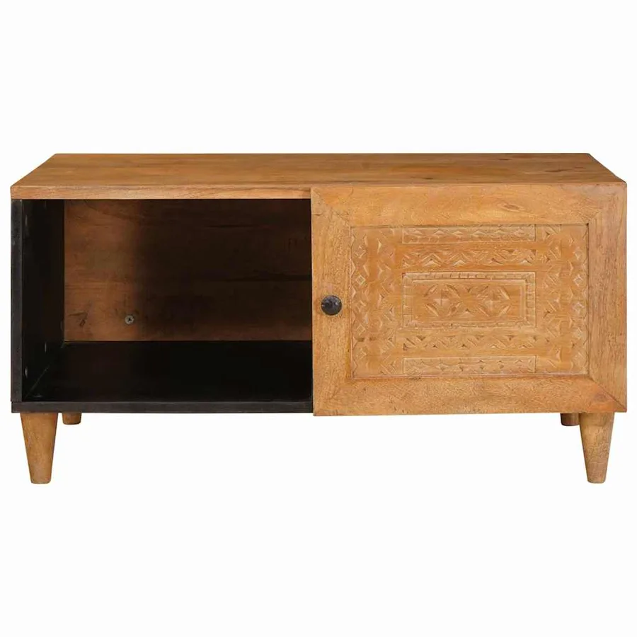 Table basse Marron Clair 100 x 54 x 40 cm Bois d'ingénierie - 3