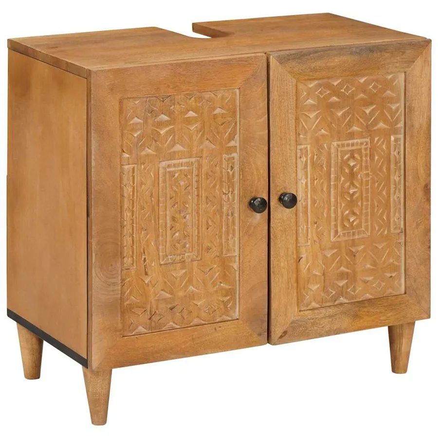 Ensemble de mobilier de salle de bain avec tiroir 5 pcs Marron - 4