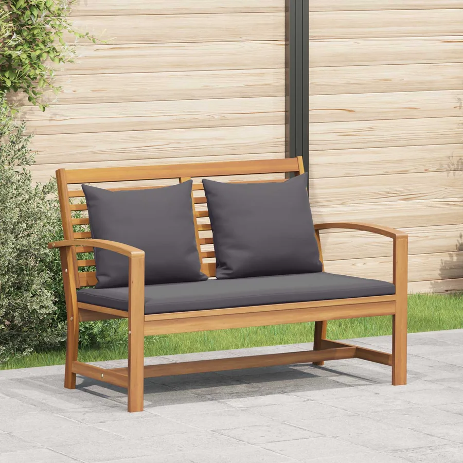 Ensemble banc et table de jardin avec coussin 2 Pièce