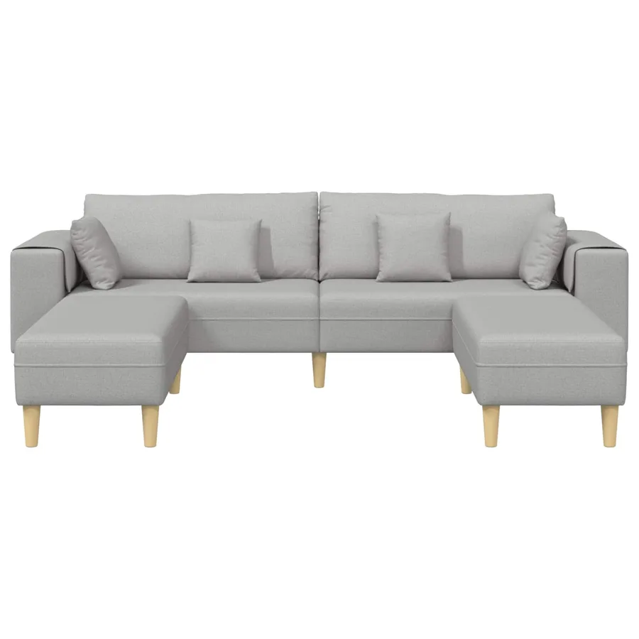 Canapé 3 pcs Gris nuage 250 x 188 x 76 cm tissu - 4