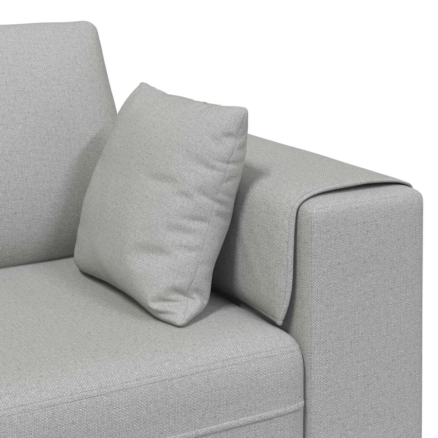 Canapé 3 pcs Gris nuage 250 x 188 x 76 cm tissu - 7