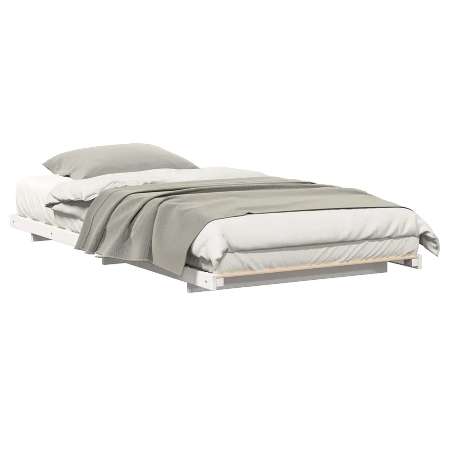 Cadre de lit Blanc 80 x 200 cm Pin massif - 2