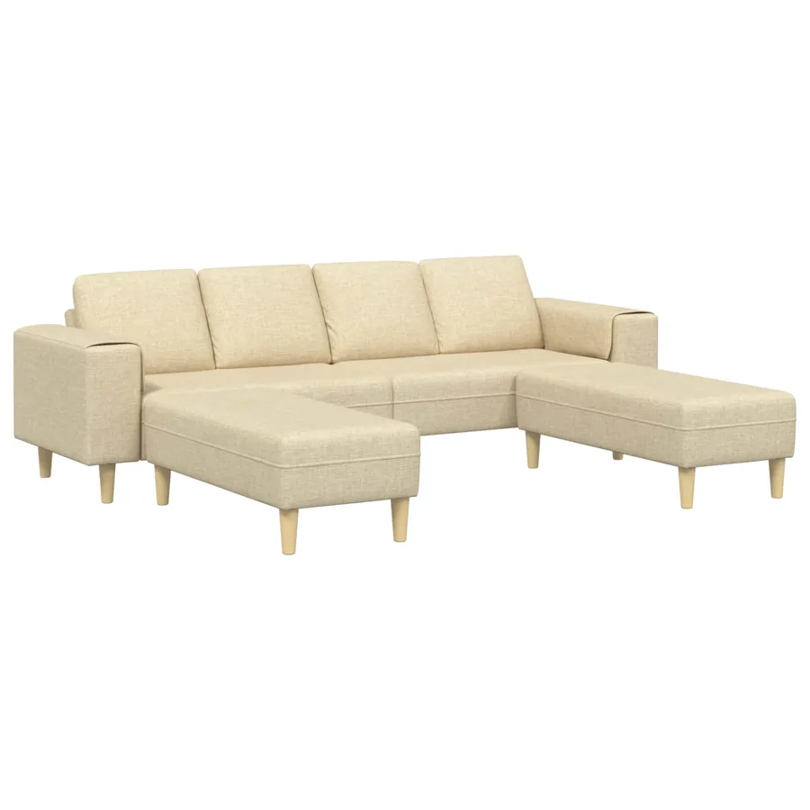 Canapé de salon 3 pcs Crème Polyester - 2