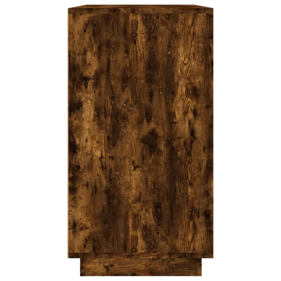 Buffet chêne fumé 80x34x75 cm bois d'ingénierie - 6