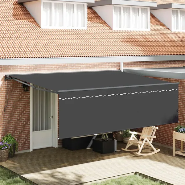 Auvent Rétractable Anthracite 450 × 350 cm