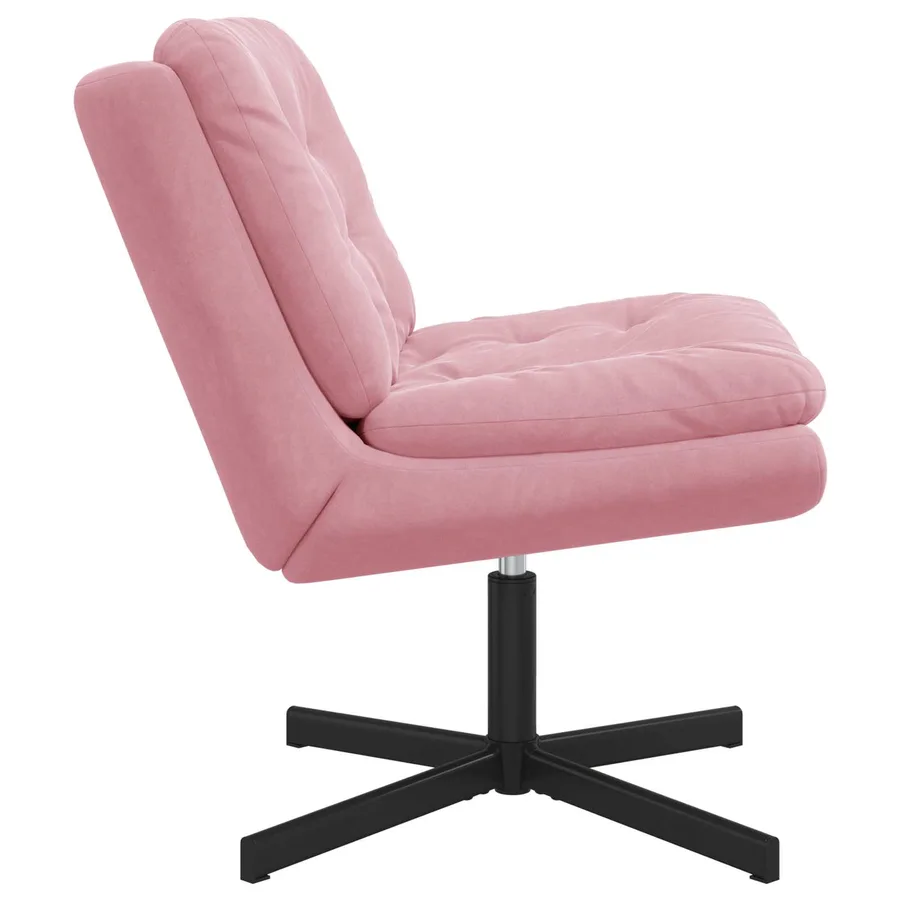 Fauteuil relaxant pivotant Rose 63 x 75 x 76 cm Velours - 3