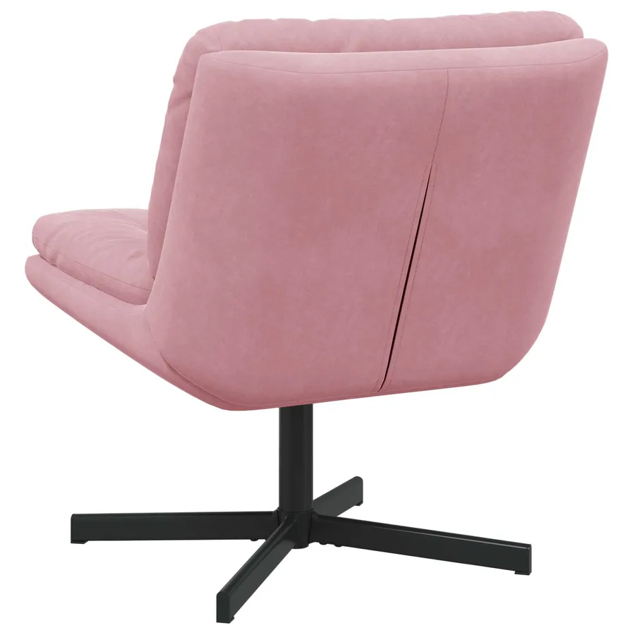 Fauteuil relaxant pivotant Rose 63 x 75 x 76 cm Velours - 4