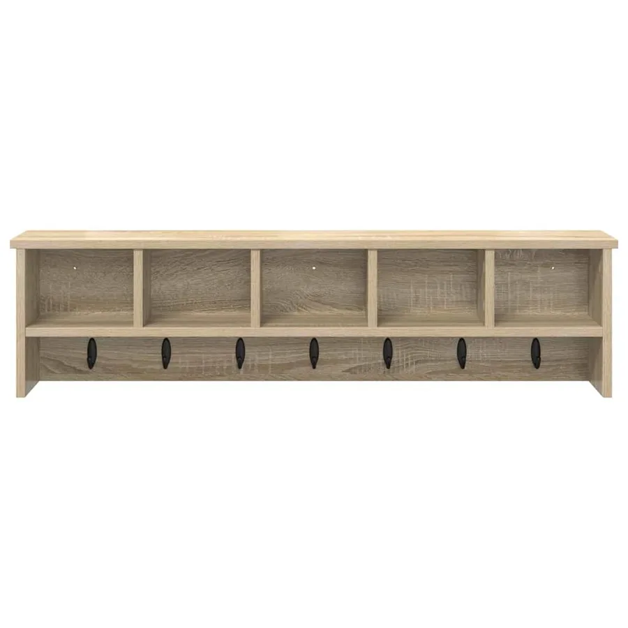 Porte-manteau mural avec étagère Chêne Sonoma 100 x 16 x 26 cm - 5