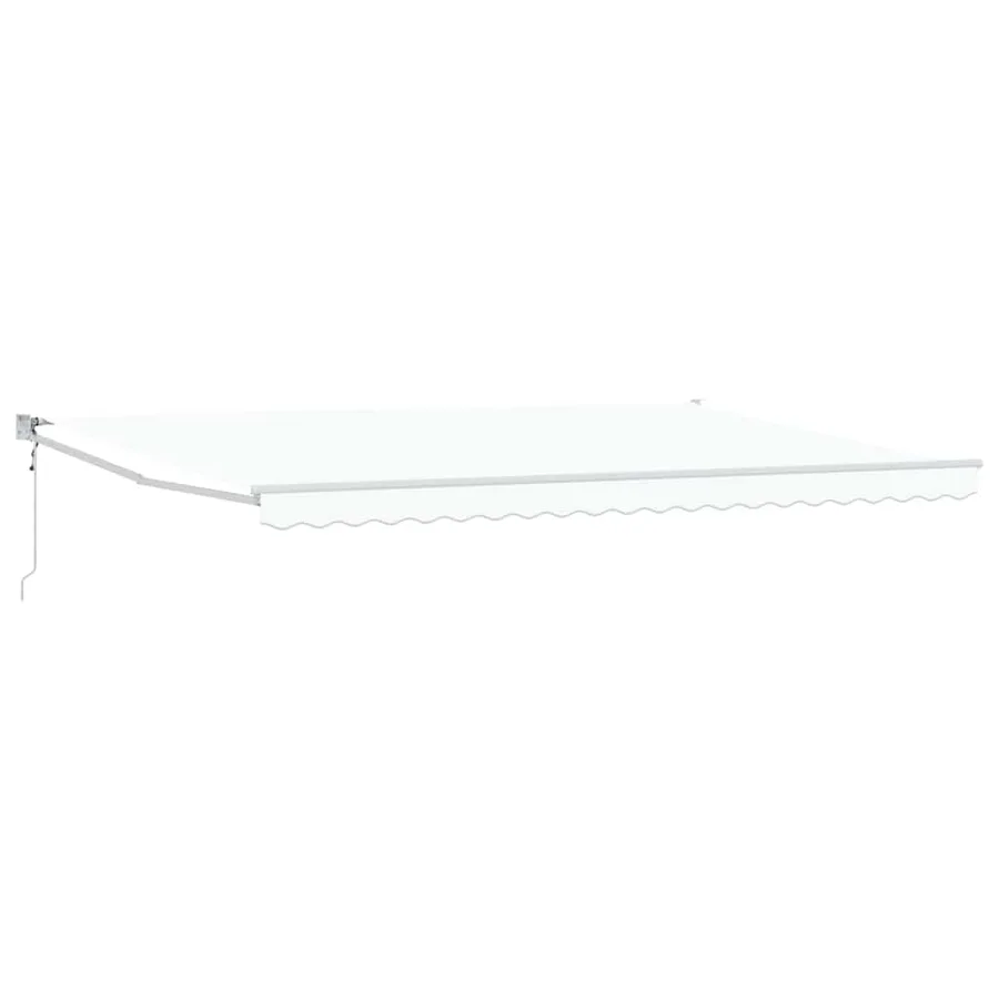 Auvent rétractable Blanc 500 x 300 x 165 cm Polyester et métal - 2