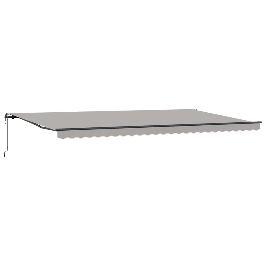 Auvent rétractable Gris clair 600 × 300 cm Tissu et Aluminium - 2