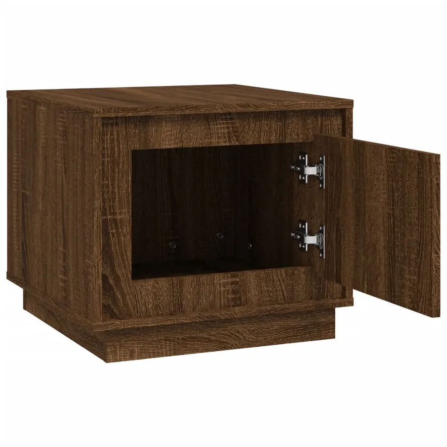 Table basse chêne marron 51x50x44 cm bois d'ingénierie - 6