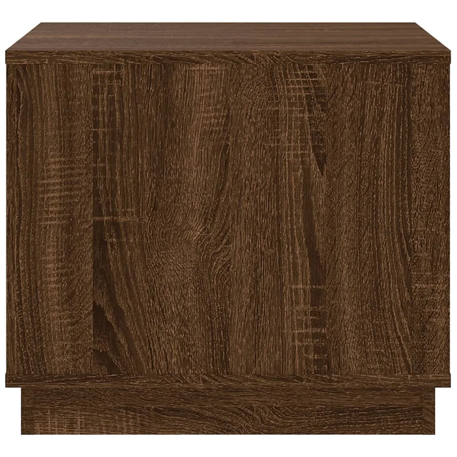 Table basse chêne marron 51x50x44 cm bois d'ingénierie - 7