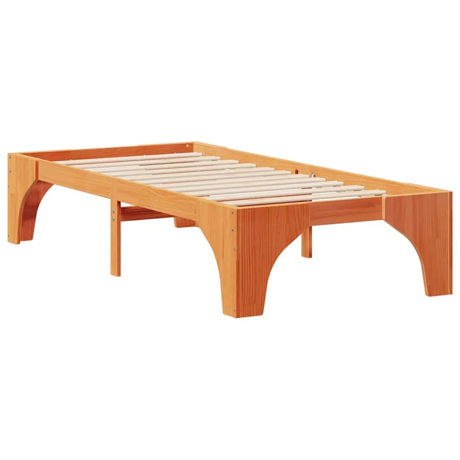 Cadre de lit Marron 90 x 190 cm Pin massif - 4