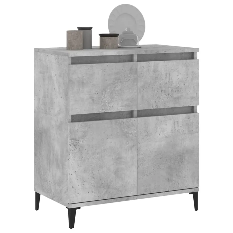 Buffet Gris béton 60x35x70 cm Bois d'ingénierie - 4