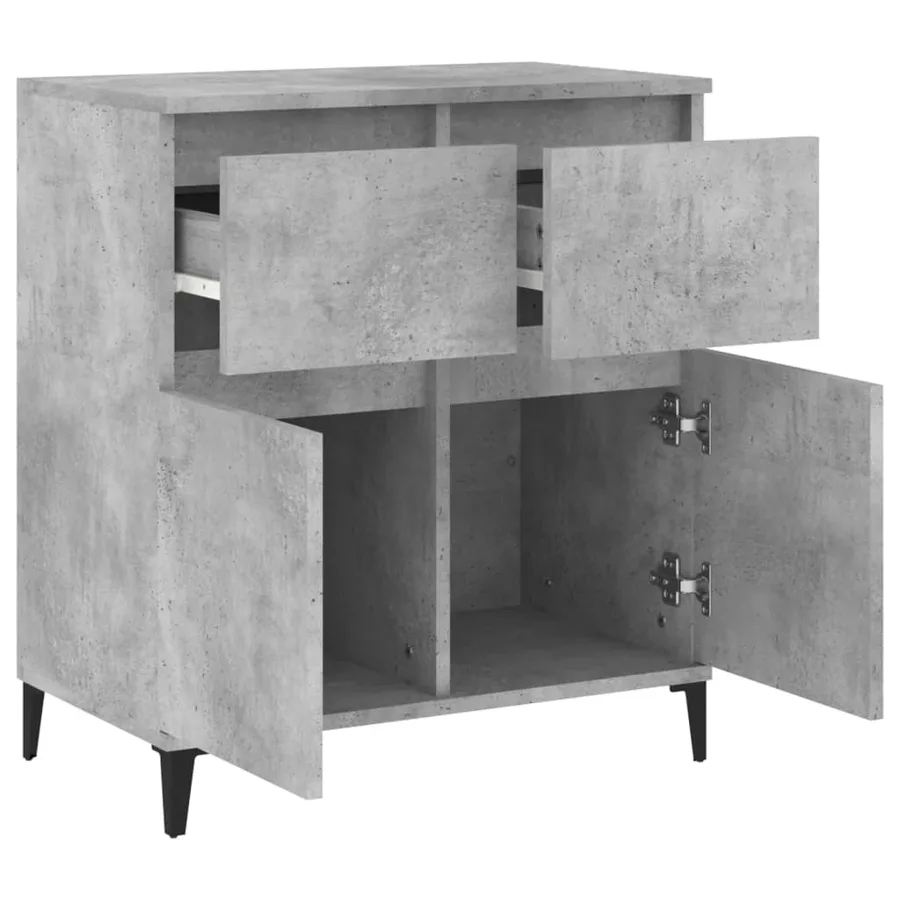 Buffet Gris béton 60x35x70 cm Bois d'ingénierie - 6