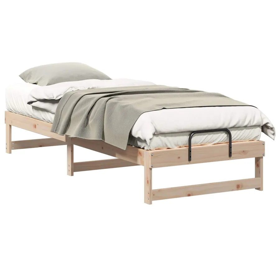 Cadre de lit Marron 80 x 210 cm Pin massif - 2