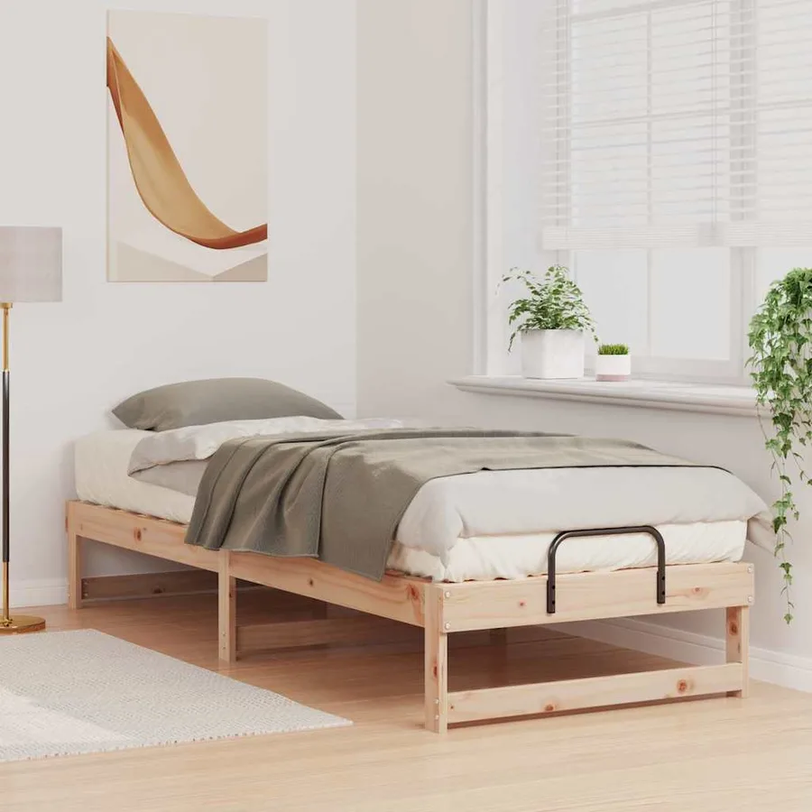 Cadre de lit Marron 80 x 210 cm Pin massif - 3