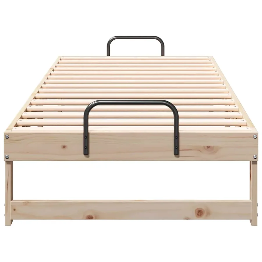 Cadre de lit Marron 80 x 210 cm Pin massif - 5