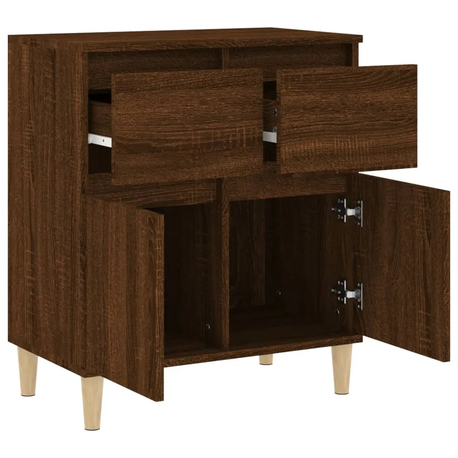 Buffet Chêne marron 60x35x70 cm Bois d'ingénierie - 6