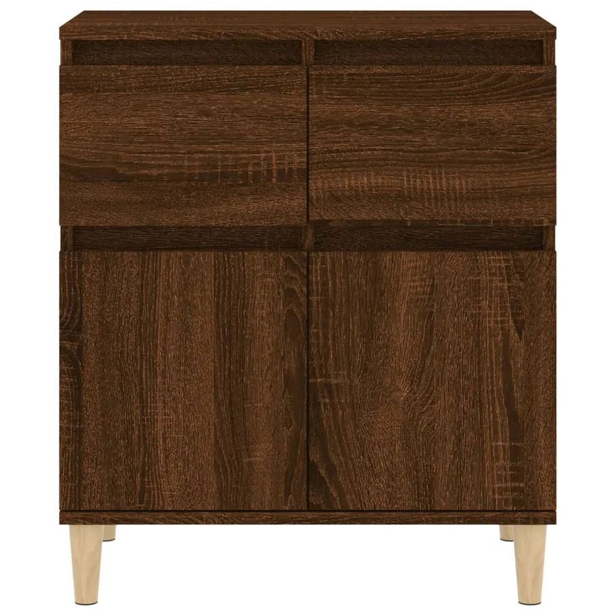 Buffet Chêne marron 60x35x70 cm Bois d'ingénierie - 7