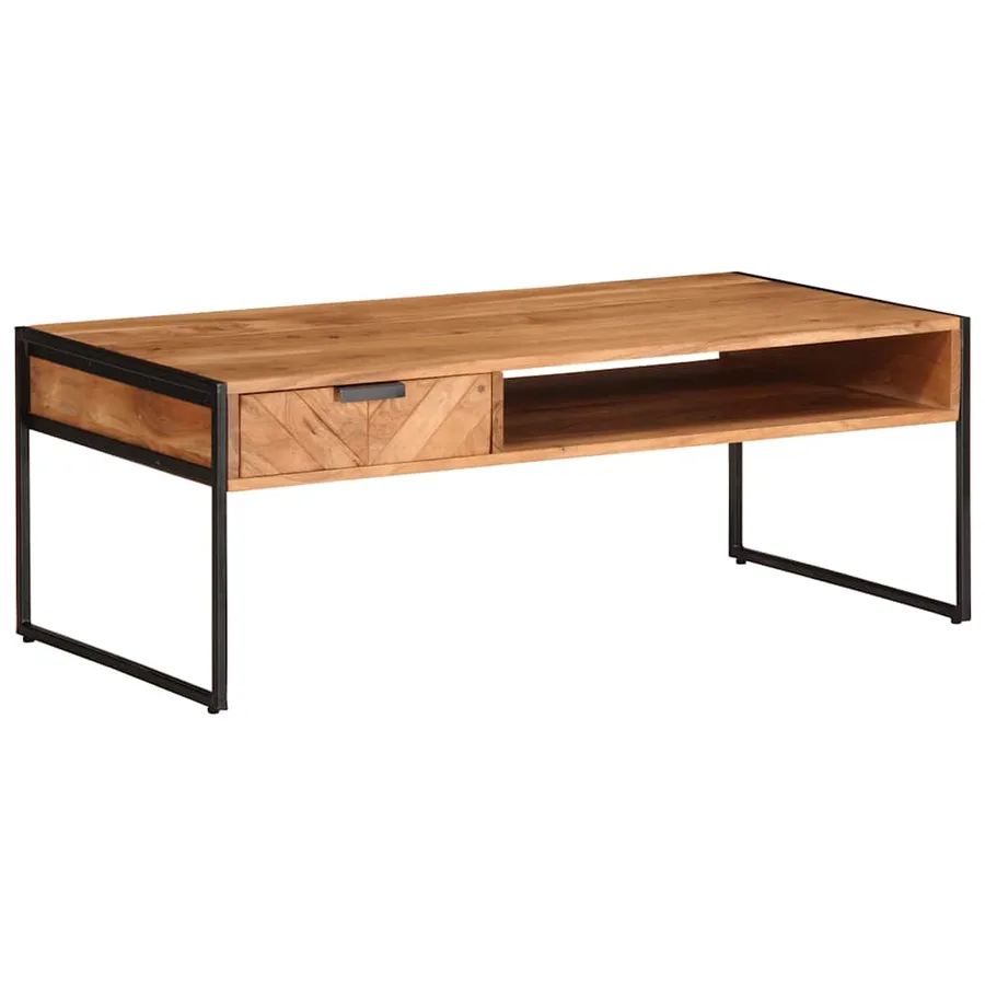 Table basse 110x55x40 cm bois massif d'acacia - 13