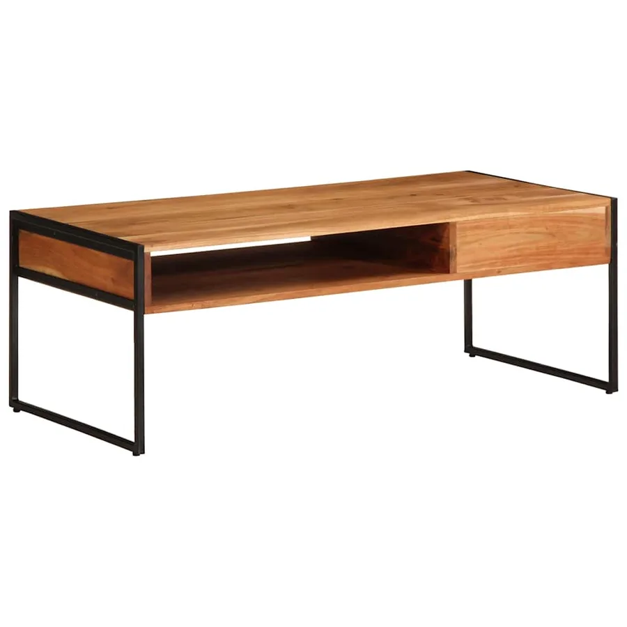 Table basse 110x55x40 cm bois massif d'acacia - 5