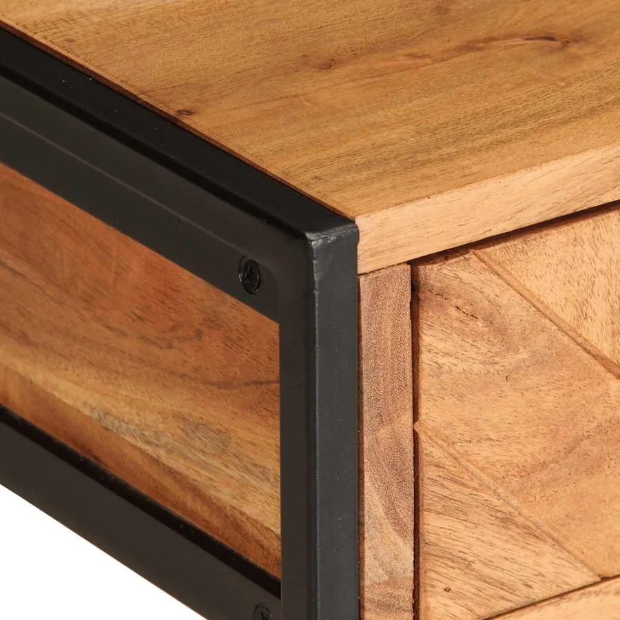 Table basse 110x55x40 cm bois massif d'acacia - 7