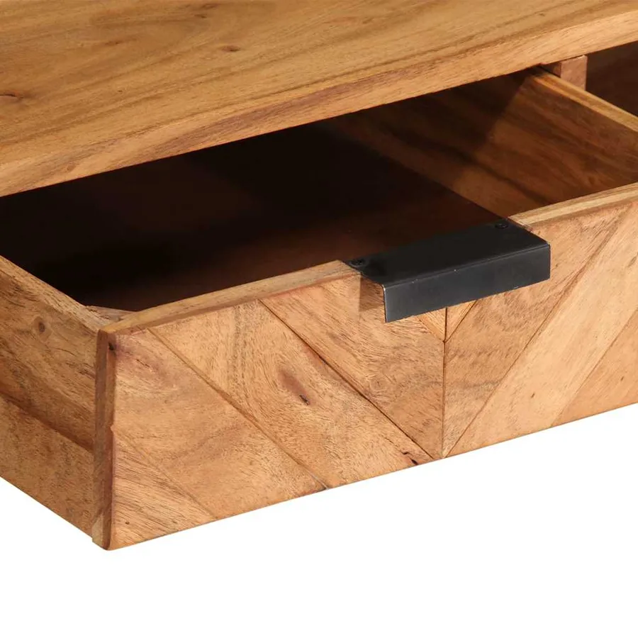 Table basse 110x55x40 cm bois massif d'acacia - 8