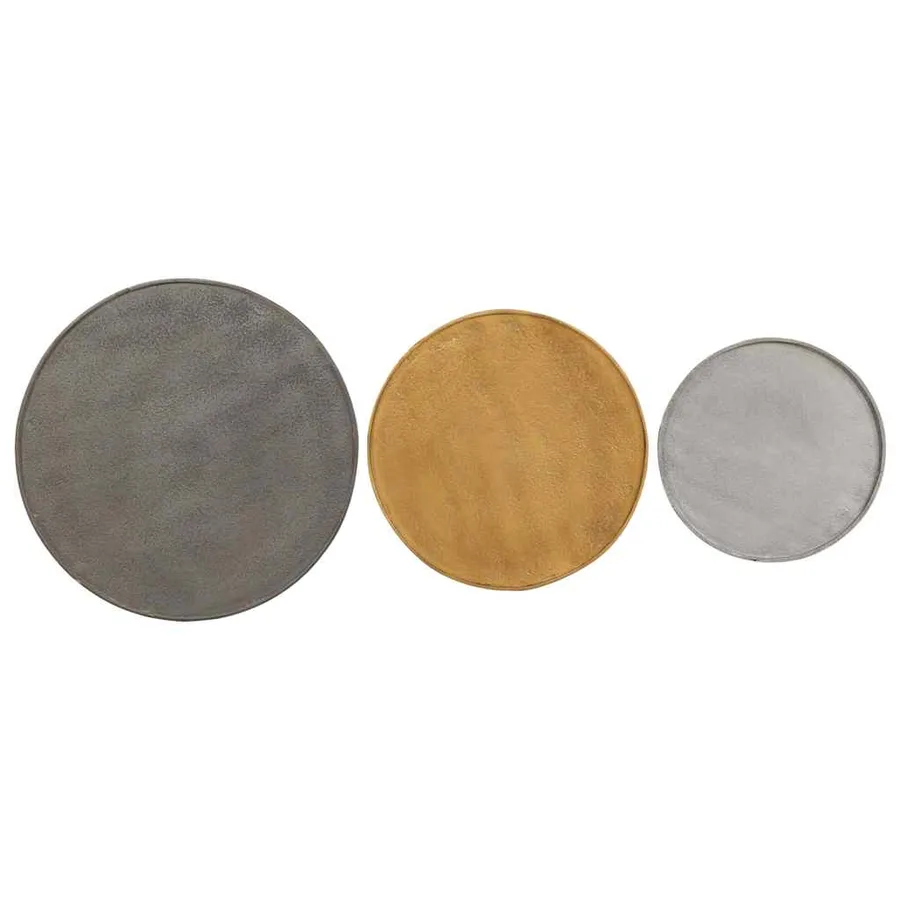 Table basse 3 pcs en bois composite multicolore - 6