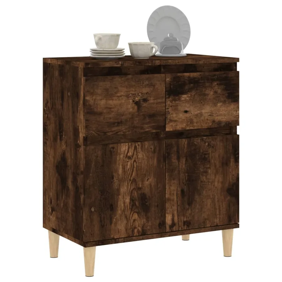 Buffet Chêne fumé 60x35x70 cm Bois d'ingénierie - 4