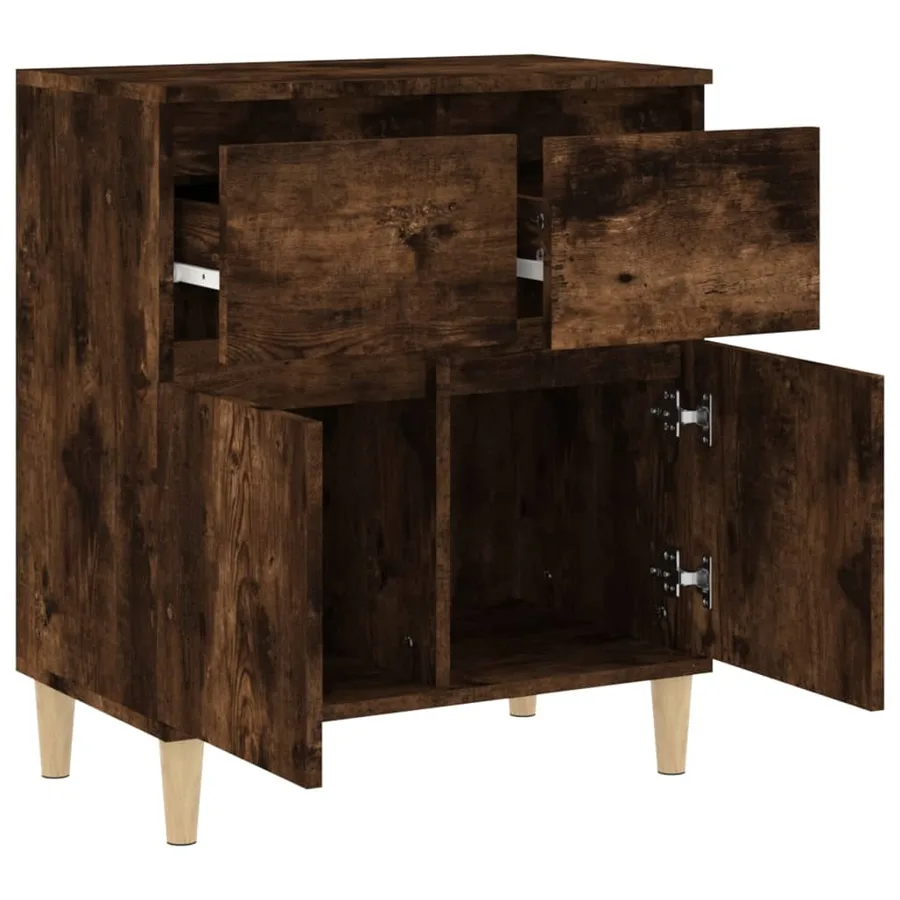 Buffet Chêne fumé 60x35x70 cm Bois d'ingénierie - 6