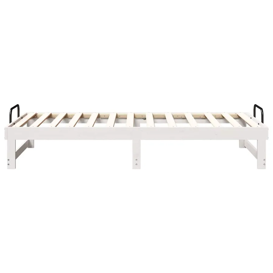 Cadre de lit Blanc 75 x 190 cm Pin massif - 6