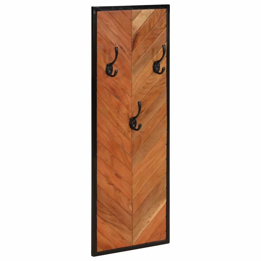 Porte-manteaux 2 pcs 35x1x90 cm bois massif acacia - 11