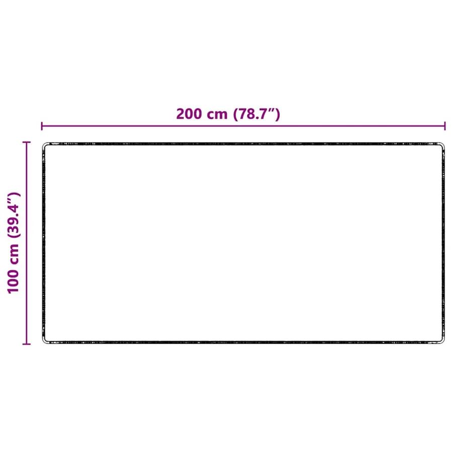 Tapis Couloir Anthracite 100 x 200 cm 100% Polypropylène - 9