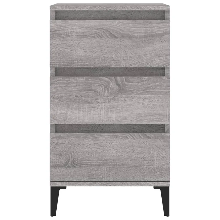 Table de chevet sonoma gris 40x35x70 cm bois d'ingénierie - 7