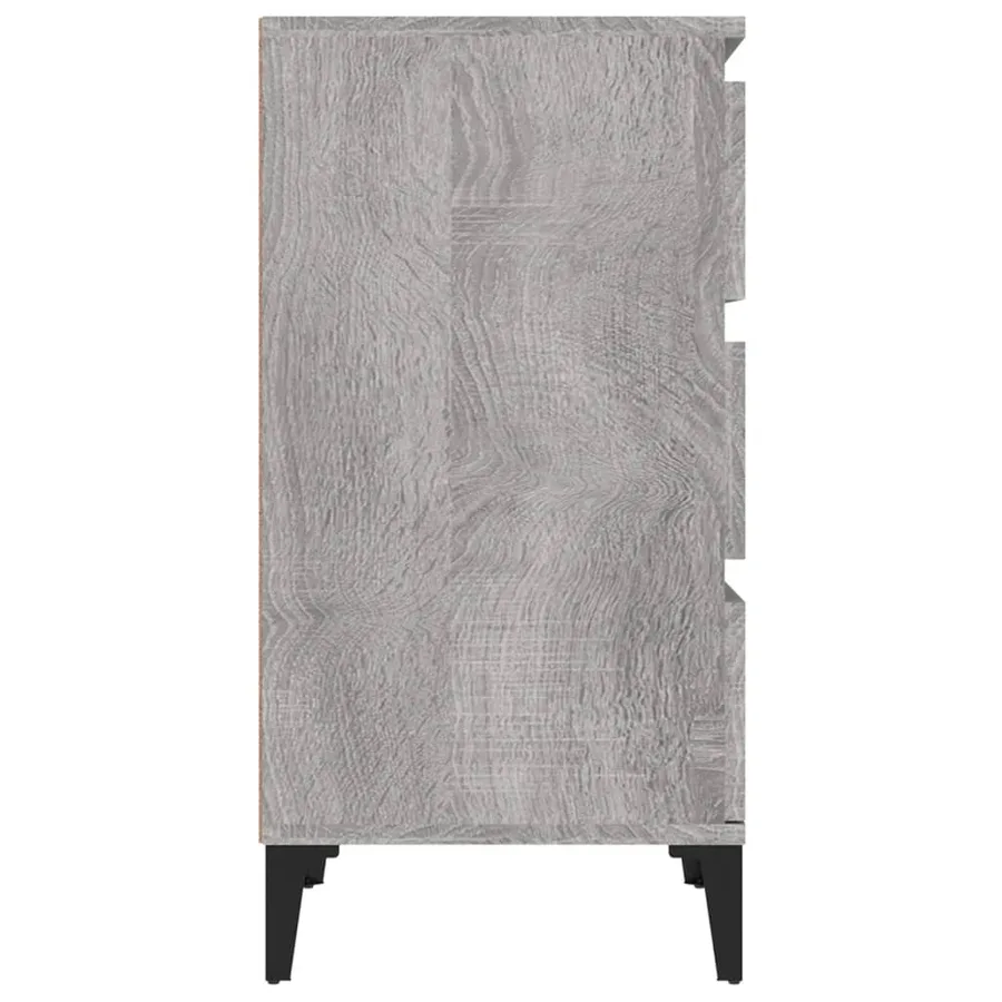 Table de chevet sonoma gris 40x35x70 cm bois d'ingénierie - 8