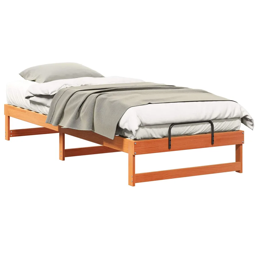 Cadre de lit Marron 100 x 220 cm Pin massif - 2