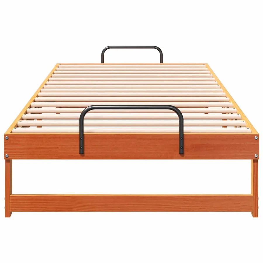 Cadre de lit Marron 100 x 220 cm Pin massif - 5