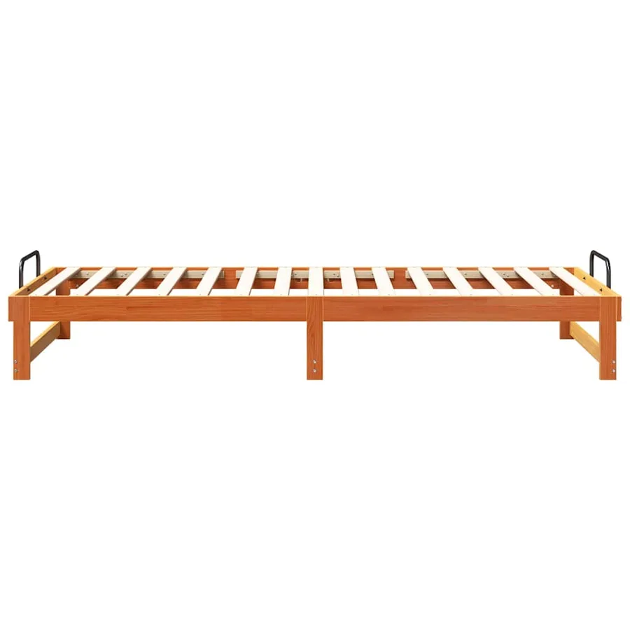 Cadre de lit Marron 100 x 220 cm Pin massif - 6