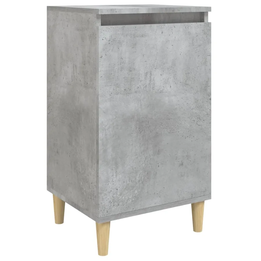 Table de chevet gris béton 40x35x70 cm bois d'ingénierie - 2