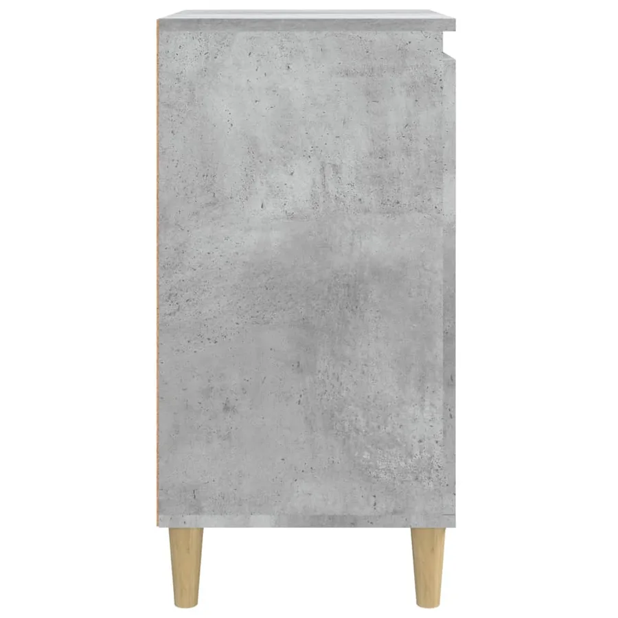 Table de chevet gris béton 40x35x70 cm bois d'ingénierie - 7