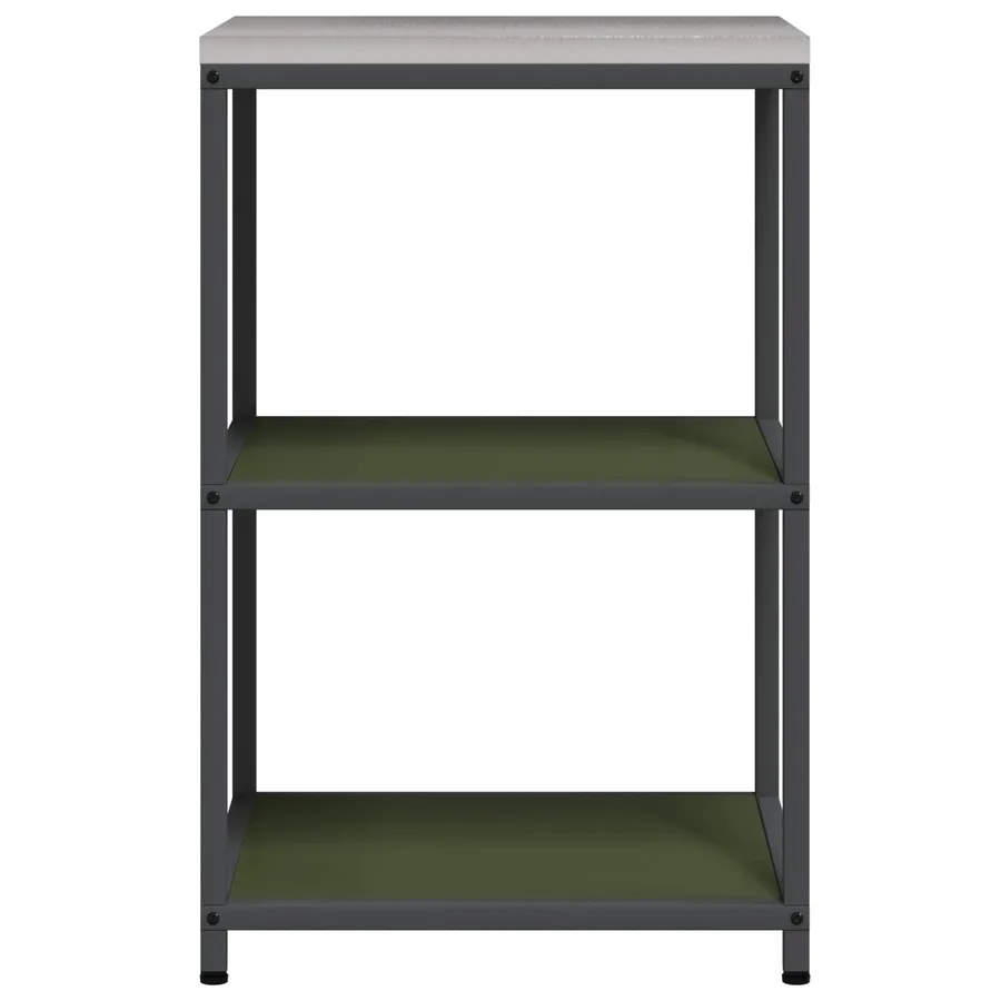 Rangement de cuisine HATTEM Vert olive 60 x 50 x 92 cm Acier - 6