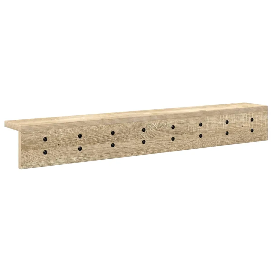 Porte-manteau mural Chêne Sonoma 80 x 10,5 x 10,5 cm - 7